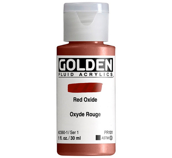 Acrylique fluide - 1 oz  oxyde rouge  s1