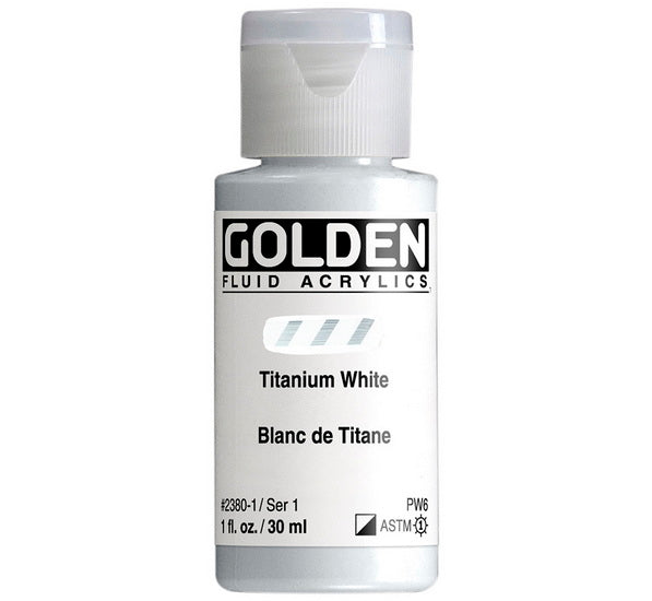 Acrylic fluid - 1 oz  titanium white  s1