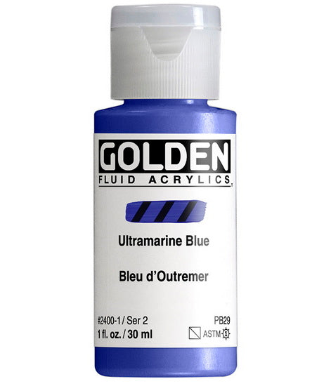 Acrylic fluid - 1 oz  ultramarine blue  s2