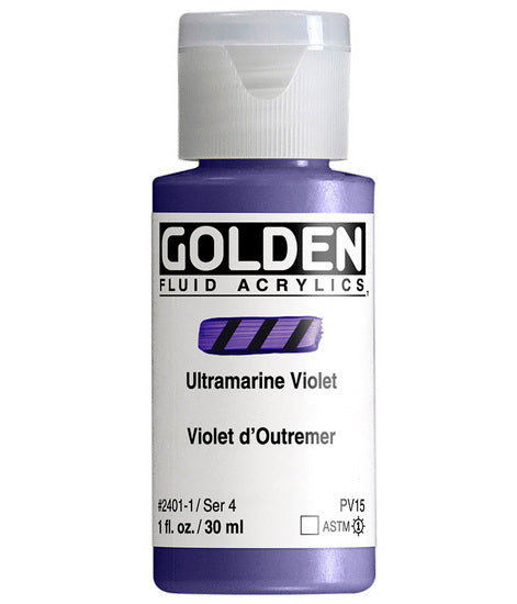 Acrylique fluide - 1 oz  violet outremer  s4