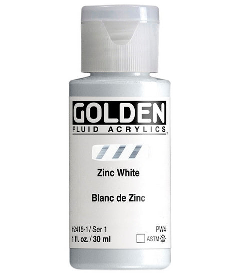 Acrylique fluide - 1 oz  blanc de zinc  s1