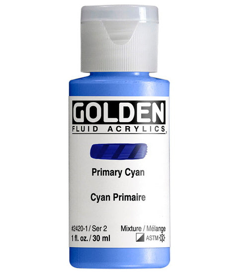 Acrylique fluide - 1 oz  cyan primaire  s2