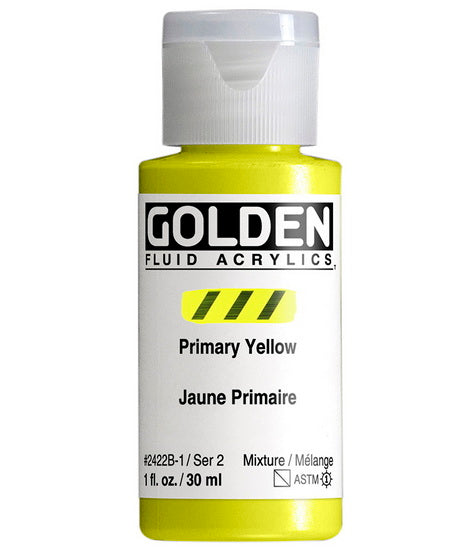 Acrylic fluid - 1 oz  primary yellow  s2