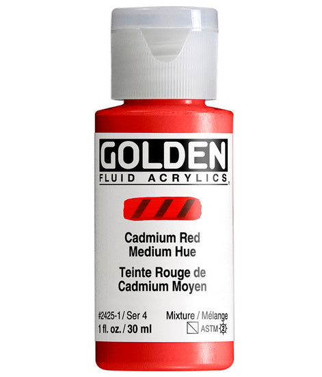 Acrylic fluid - 1 oz  cadmium red medium hue  s4