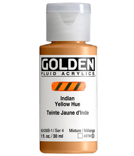 Acrylic fluid - 1 oz  indian yellow hue  s4