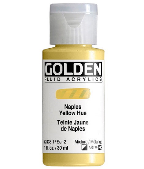 Acrylic fluid - 1 oz  naples yellow hue  s2