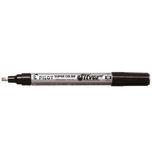 Marqueur permanent pointe large argent