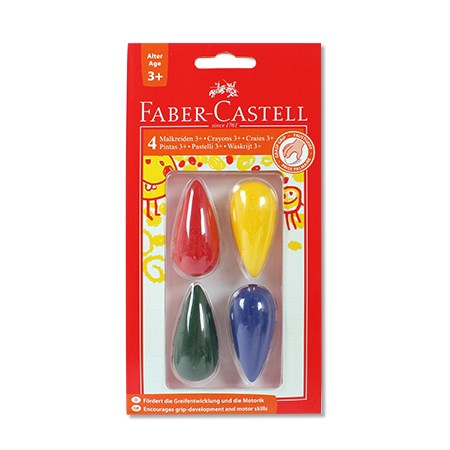 Set of 4 learning wax crayons
