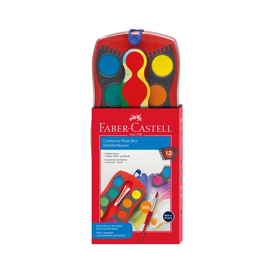 Set of 12 connector watercolors and accessories