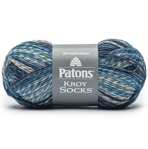 Fil kroy socks #1 - 50gr - rayures chante le blues