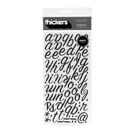 Alphabet autocollant matelassé en vinyle noir