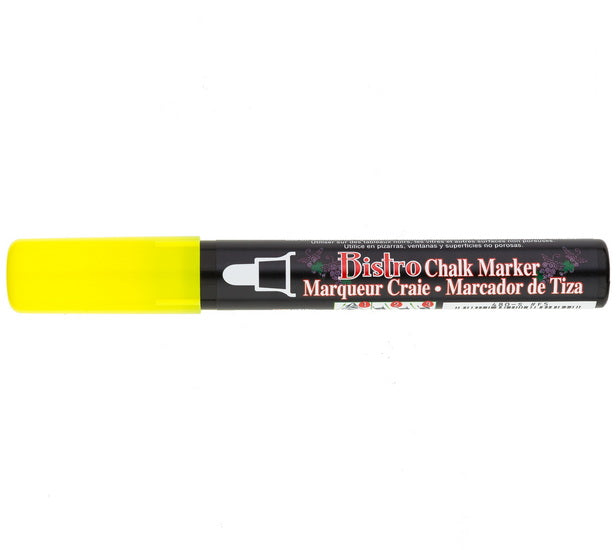 Marqueur craie - bistro - moyen - jaune fluo