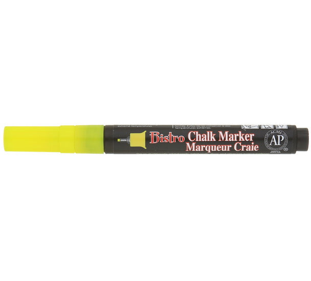 Marqueur craie - bistro - extra fin - jaune fluo