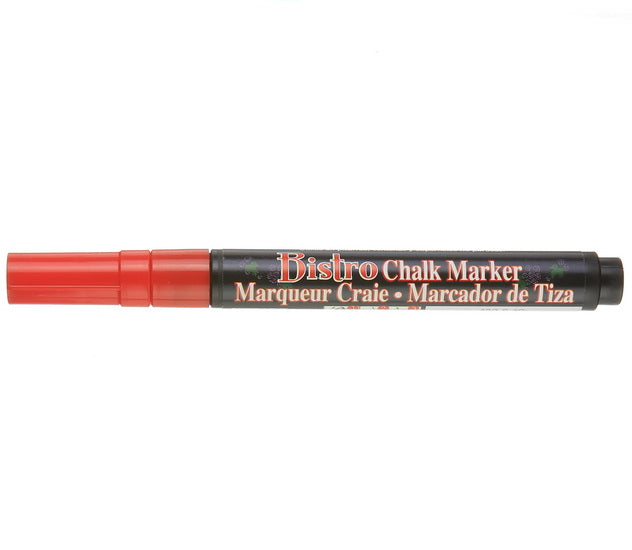 Marqueur craie - bistro - fin - rouge fluo