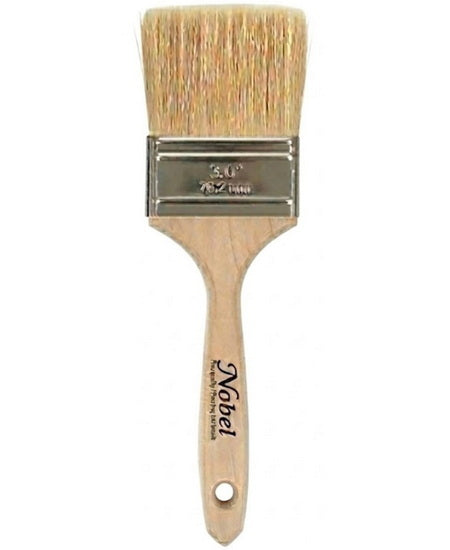 Pinceau plat en poils blancs #3