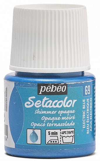 Textile paint - setacolor - 45ml - opaque - shimmer electric blu