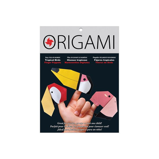 Marionnettes à doigts en origami : oiseaux tropicaux