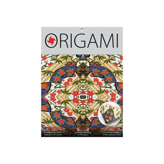 Papier origami yuzen kimono - kaléidoscope, 24 feuilles