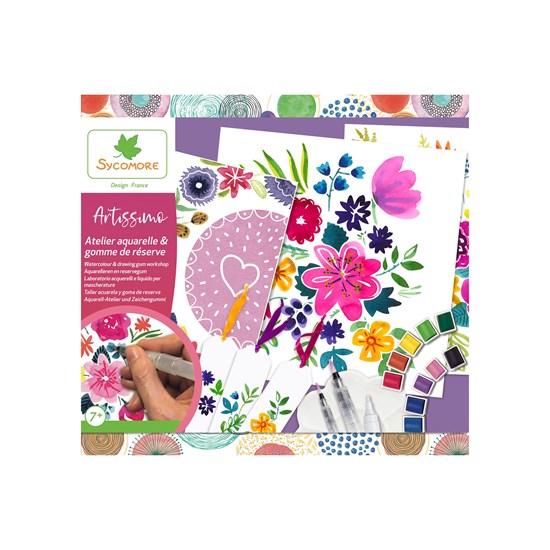 Coffret aquarelle et gomme réserve
