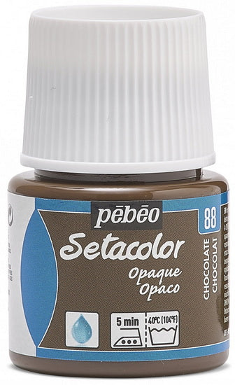 Peinture textile - setacolor - 45ml - opaque - chocolat