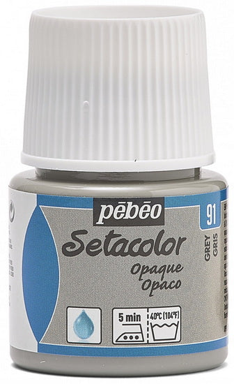 Peinture textile - setacolor - 45ml - opaque - gris