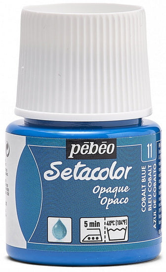 Peinture textile - setacolor - 45ml - opaque - bleu cobalt