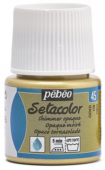 Peinture textile - setacolor - 45ml - opaque - or moiré