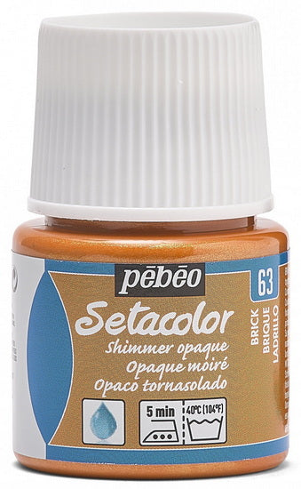 Peinture textile - setacolor - 45ml - opaque - rge brique moiré