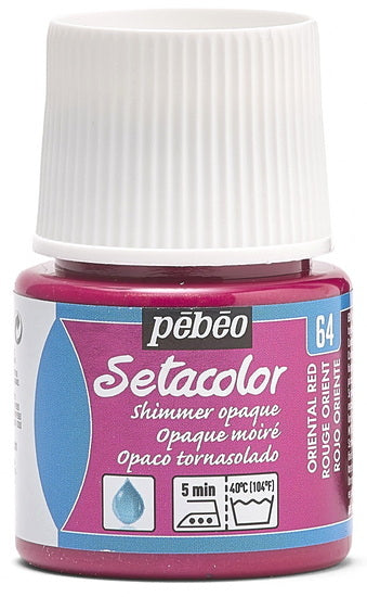 Textile paint - setacolor - 45ml - opaque - shimmer oriental red