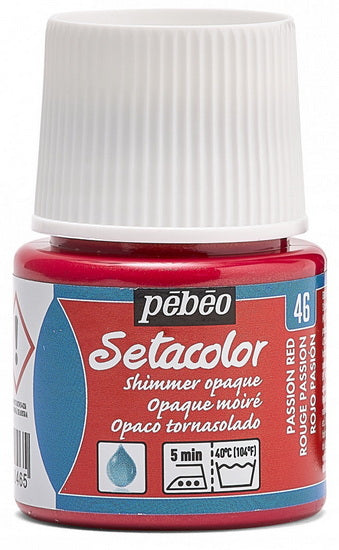 Textile paint - setacolor - 45ml - opaque - shimmer passion red