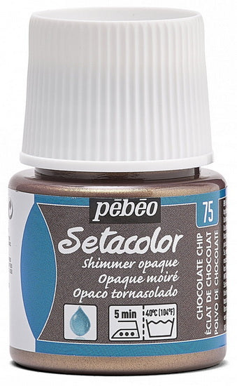 Peinture textile - setacolor - 45ml - opaque - éclat choco moiré