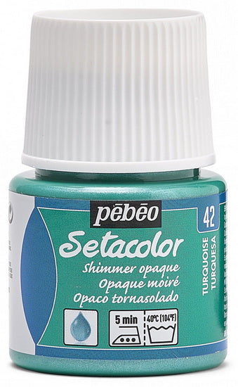 Peinture textile - setacolor - 45ml - opaque - turquoise moiré