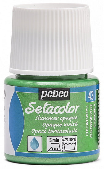 Textile paint - setacolor - 45ml - opaque - shimmer chlorophyll