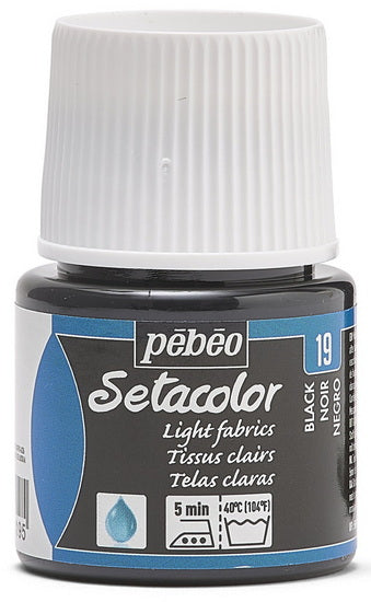 Textile paint - setacolor - 45ml - light tone - black  lake