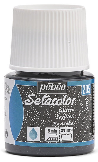 Peinture textile - setacolor - 45ml - paillette - onyx