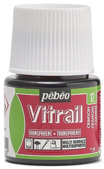Peinture verre - vitrail - 45ml - cramoisi