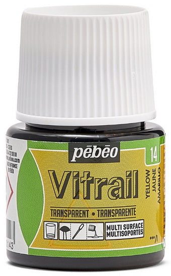 Peinture verre - vitrail - 45ml - jaune