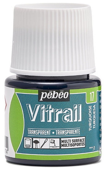 Peinture verre - vitrail - 45ml - turquoise