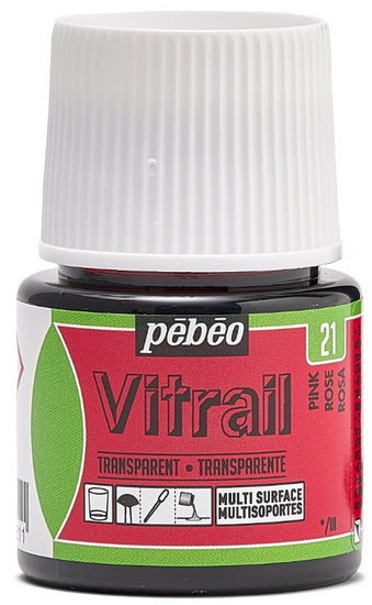 Glass paint - vitrail - 45ml - pink