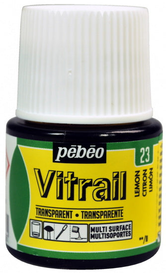 Peinture verre - vitrail - 45ml - citron