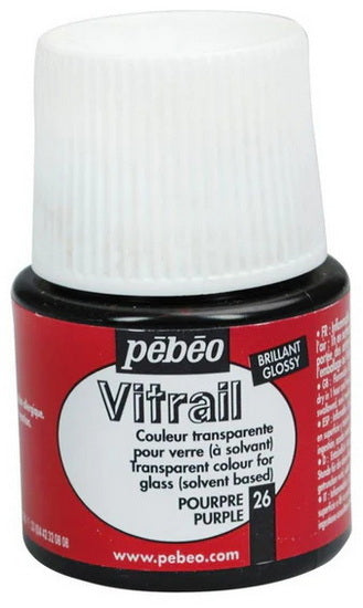Peinture verre - vitrail - 45ml - pourpre