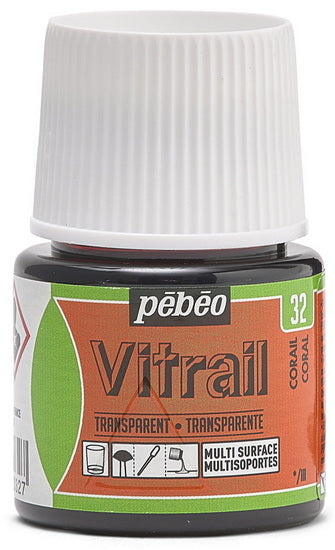 Peinture verre - vitrail - 45ml - saumon