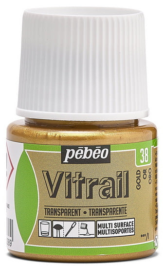 Peinture verre - vitrail - 45ml - or