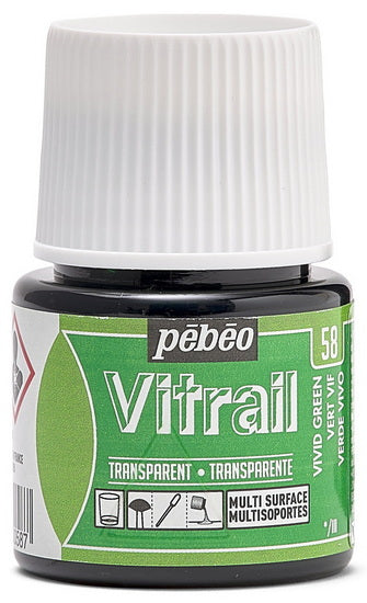 Peinture verre - vitrail - 45ml - vert vif