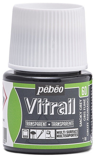Peinture verre - vitrail - 45ml - gris fume