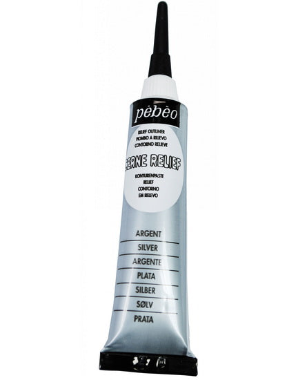 Cerne relief - vitrail - 20ml - argent