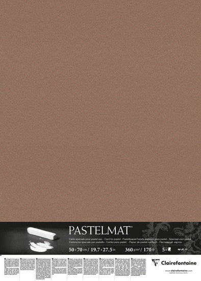 FEUILLE PAPIER PASTELMAT - 50 X 70 CM Brun