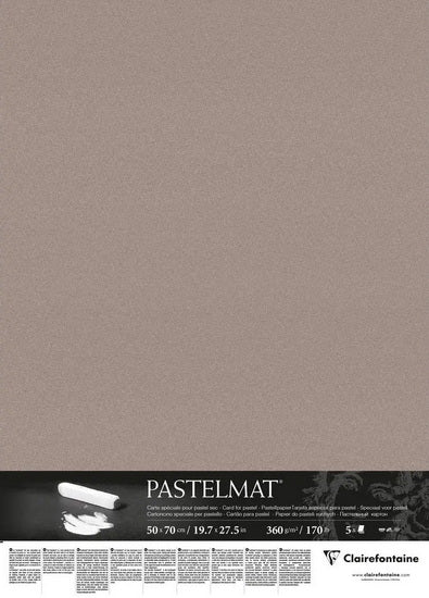 FEUILLE PAPIER PASTELMAT - 50 X 70 CM Gris Fonce