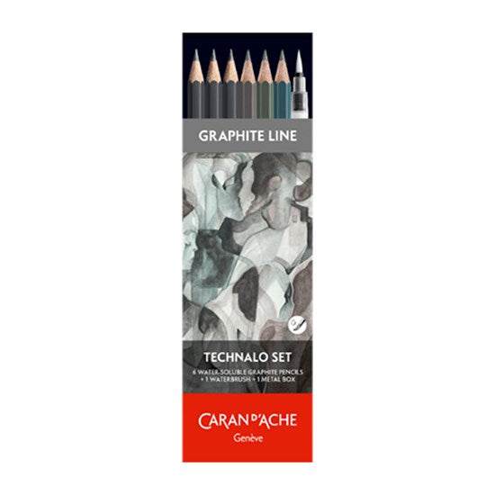 Set of 6 Graphite Pencils Watercolor Technalo