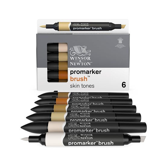 Set of 6 Promarker Brush Skintones